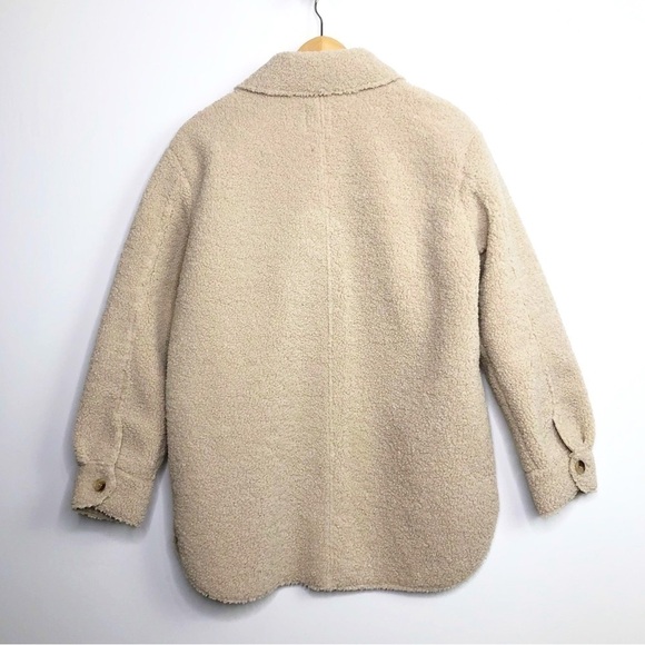JOIE Sherpa Teddi fleece tan oversized Shacket - Picture 4 of 13